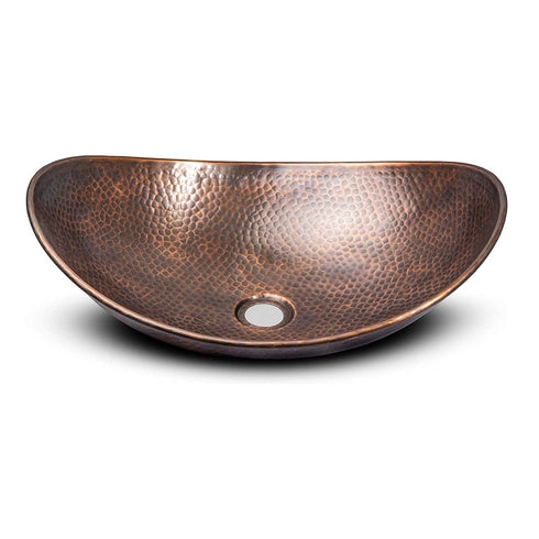 Pure Copper Hand Hammered 19 inch Harbor Bathroom Vessel Sink